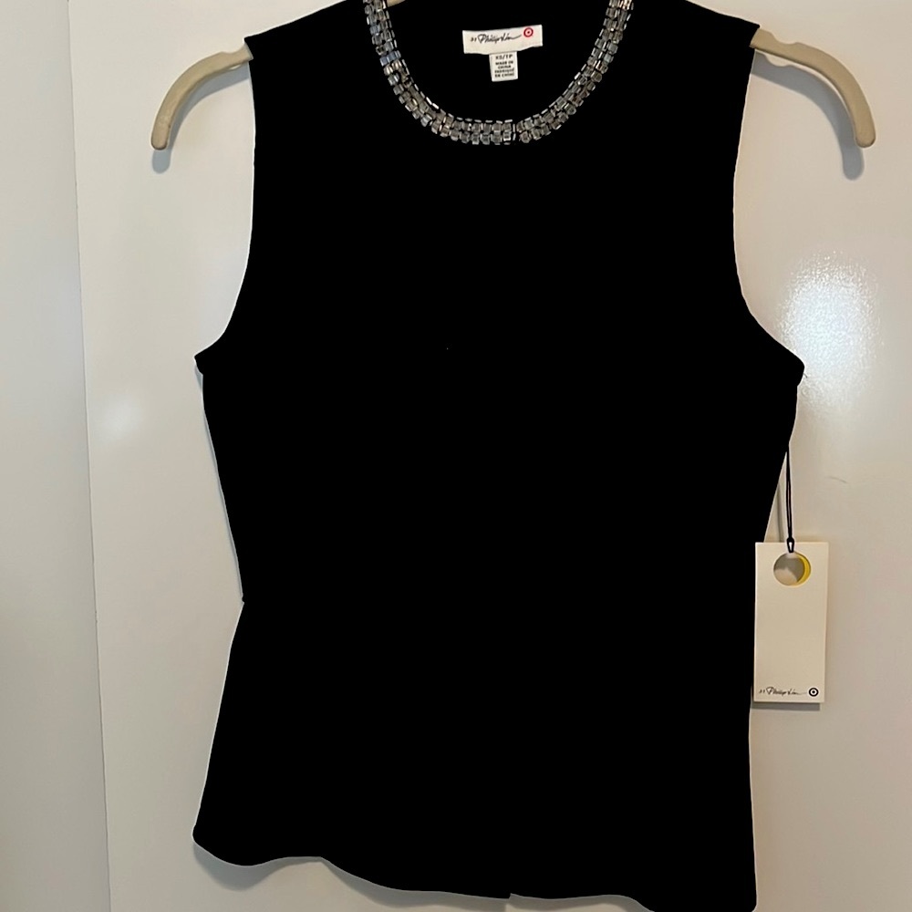 3.1 Phillip Lim Women’s Black Embellished Sleeveless Top Size XS NWT
